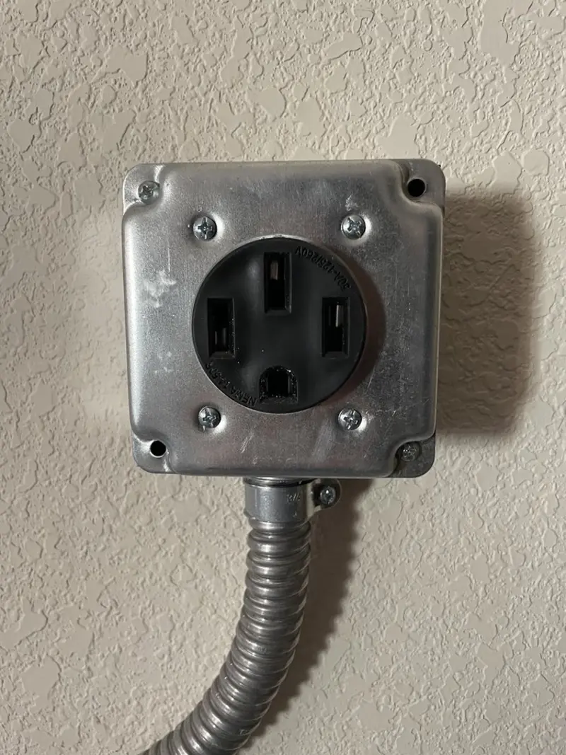 NEMA 14-50 outlet installed for Electrical Panel Upgrade in Gonzales